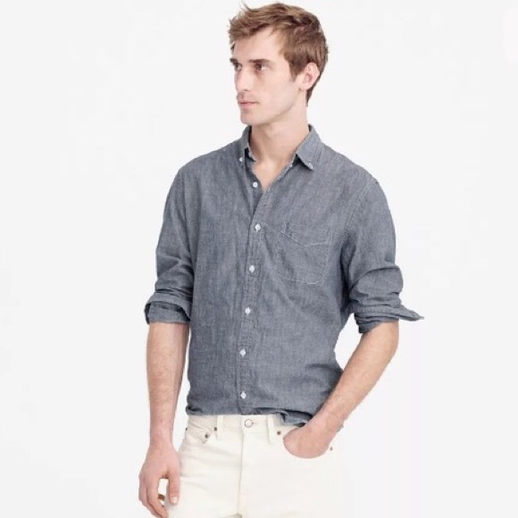 J. Crew Other - J.Crew Slim chambray denim blue button-down